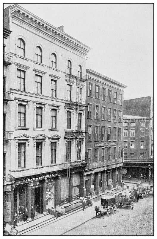 纽约的古董黑白照片:BANKS & BROTHERS，法律图书出版商
